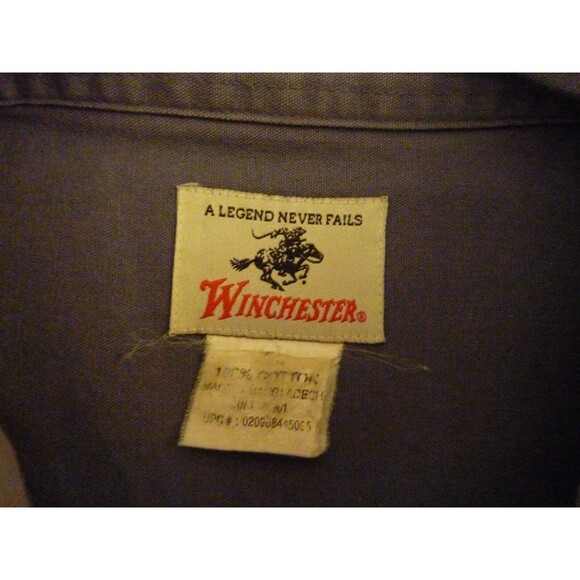 Winchester Long Sleeve Gary Shirt-2 Pockets-Embroidery-Patch Elbows-sz XL - Picture 5 of 5